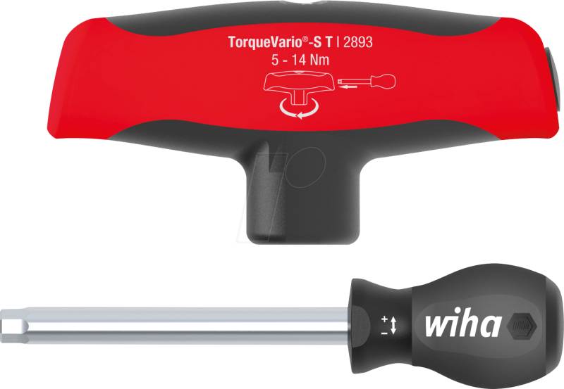 WIHA 29233 - Drehmoment-Schraubendreher mit Quergriff TorqueVario®-S T , 5 - von Wiha