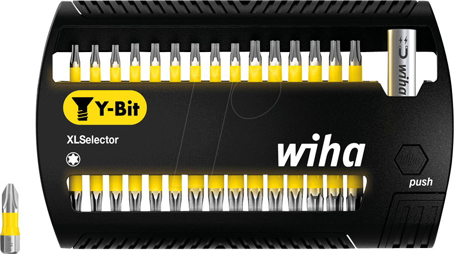 WIHA 41833 - Bit-Satz XLSelector, 31-teilig TORX, 25 mm, Y-Bit von Wiha