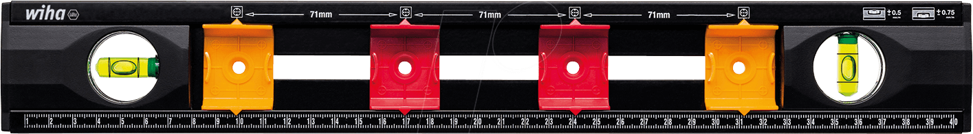 WIHA 42074 - Wasserwage, Elektrikerwasserwaage, 40 cm von Wiha