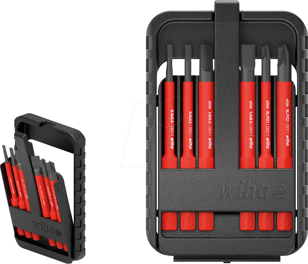 WIHA 43156 - Bit-Satz slimBit electric, 6-teilig, Innensechskant von Wiha