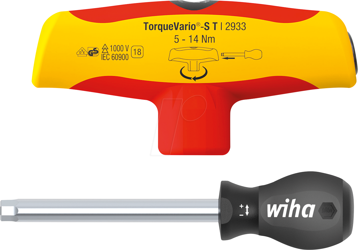 WIHA 43177 - Drehmoment-Schraubendreher mit Quergriff TorqueVario®-S T electr von Wiha