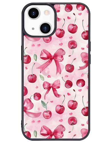 Wihytec Cherry Bows Schutzhülle für iPhone 13, Motiv: Kirsche mit Schleife, TPU-Stoßdämpfer, harte Rückseite, stoßfest, mädchenhafte Schutzhülle mit ästhetischem Design Wihytec Cherry Bows Schutzhülle für iPhone 13, Motiv: Kirsche mit Schleife, TPU-Stoßdämpfer, harte Rückseite, stoßfest, mädchenhafte Schutzhülle mit ästhetischem Design von Wihytec