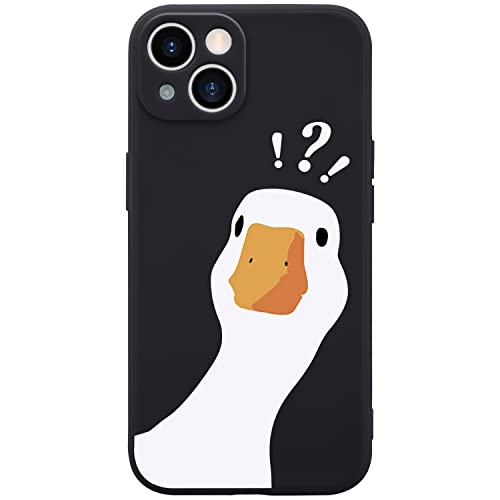 Wihytec Funny Duck Phone Case for iPhone 15 PRO Duck Case Cover Liquid Silicone Soft Gel Rubber Anti-Scratch Durable Girly Women Phone Case Microfiber Lining Protective Cover w/Cute Design von Wihytec