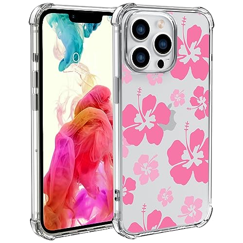 Wihytec Schutzhülle für iPhone 13, Hibiskusblumen-Design, transparent, mit vier Ecken, verstärkt, stoßfest, für Mädchen, transparent, adrette Handyhülle, Rosa Wihytec Schutzhülle für iPhone 13, Hibiskusblumen-Design, transparent, mit vier Ecken, verstärkt, stoßfest, für Mädchen, transparent, adrette Handyhülle, Rosa von Wihytec