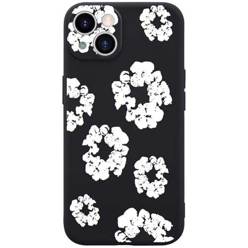 Wihytec Schutzhülle für iPhone 13, stilvolles Blumenmuster, Flüssigsilikon, weiches Gel, Gummi, matt, mit Mikrofaserfutter, Schwarz Wihytec Schutzhülle für iPhone 13, stilvolles Blumenmuster, Flüssigsilikon, weiches Gel, Gummi, matt, mit Mikrofaserfutter, Schwarz von Wihytec