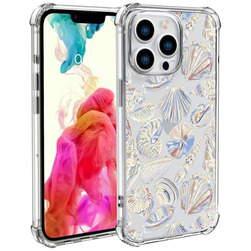 Wihytec Schutzhülle für iPhone 16 Pro Max, Muschel-Design, transparent, mit vier Ecken, verstärkt, stoßfest, für Mädchen, transparent Wihytec Schutzhülle für iPhone 16 Pro Max, Muschel-Design, transparent, mit vier Ecken, verstärkt, stoßfest, für Mädchen, transparent von Wihytec