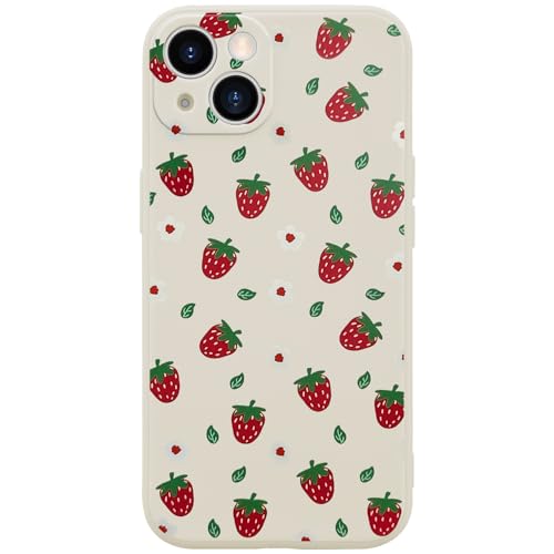Wihytec Schutzhülle für iPhone 16 Pro Max mit Erdbeerblumen-Motiv, Flüssigsilikon, weiches Gel, Gummi, matte Handyhülle mit Mikrofaser-Futter Wihytec Schutzhülle für iPhone 16 Pro Max mit Erdbeerblumen-Motiv, Flüssigsilikon, weiches Gel, Gummi, matte Handyhülle mit Mikrofaser-Futter von Wihytec