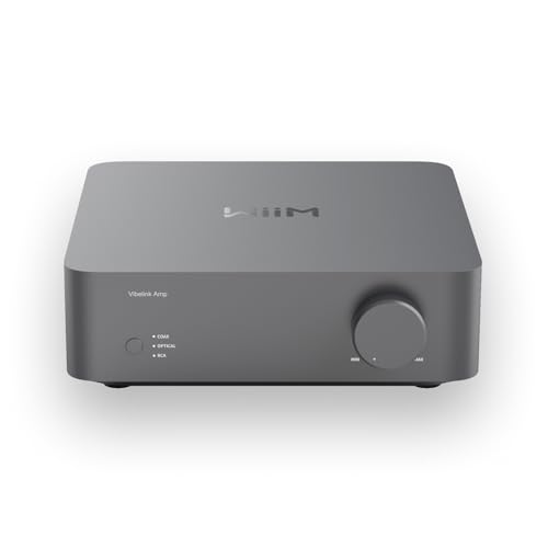 WiiM Vibelink Amp | 100W Leistung Verstärker mit Premium ESS 9039Q2M DAC und TI TPA3255 | Kompatibel mit WiiM Mini, Pro, Pro Plus und Ultra | RCA, Koaxial- und Optische Eingänge | Space Gray von WiiM