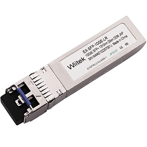 10GBase-LR SFP+ Singlemode-Transceiver, 10G SFP 1310nm 10km&20km DDM Duplex LC SM Modul, kompatibel mit Juniper EX-SFP-10GE-LR von Wiitek