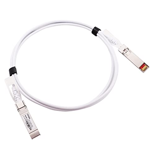 Wiitek 2 m 10 GbE SFP+ DAC Twinax Kabel 10Gbase-CU SFP+ Passives Kupferkabel für Ubiquiti UniFi, Fortinet, MikroTik, Mellanox und Cisco Weiß von Wiitek