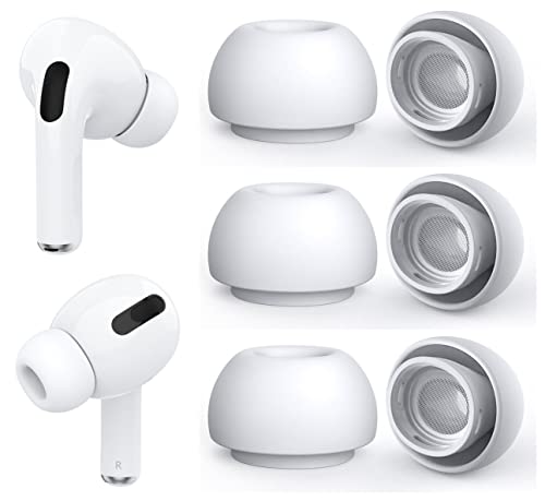 3Paar Ersatz-Ohrstöpsel für Airpods Pro und AirPods Pro 2nd Generation mit Loch zur Geräuschreduzierung,Silikon Ohrpolster Kompatibel mit Airpods Pro2 Ohrhörer passend für die Ladehülle(XS)-Weiß von Wiki VALLEY