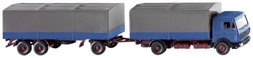 Wiking 0455 01 H0 LKW Modell Mercedes Benz Pritschenhängerzug NG, azurblau Wiking 0455 01 H0 LKW Modell Mercedes Benz Pritschenhängerzug NG, azurblau von Wiking
