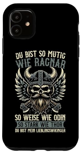 Mutig Wie Ragnar Weise Wie Odin Stark Wie Thor Viking Hülle für iPhone 11 Mutig Wie Ragnar Weise Wie Odin Stark Wie Thor Viking Hülle für iPhone 11 von Wikinger Papa Viking Vatertagsgeschenk Lustig