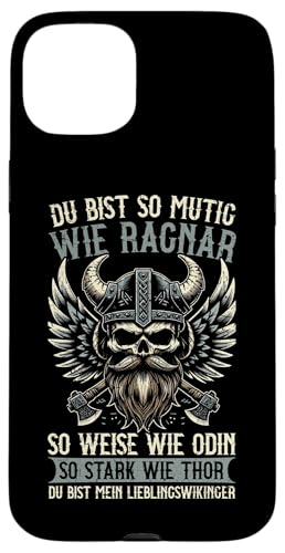 Mutig Wie Ragnar Weise Wie Odin Stark Wie Thor Viking Hülle für iPhone 15 Plus Mutig Wie Ragnar Weise Wie Odin Stark Wie Thor Viking Hülle für iPhone 15 Plus von Wikinger Papa Viking Vatertagsgeschenk Lustig
