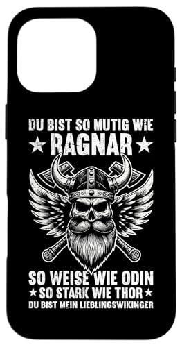 Mutig Wie Ragnar Weise Wie Odin Stark Wie Thor Viking Hülle für iPhone 16 Pro Max Mutig Wie Ragnar Weise Wie Odin Stark Wie Thor Viking Hülle für iPhone 16 Pro Max von Wikinger Papa Viking Vatertagsgeschenk Lustig