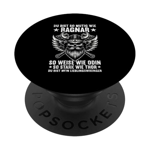 Mutig Wie Ragnar Weise Wie Odin Stark Wie Thor Viking PopSockets Klebender PopGrip Mutig Wie Ragnar Weise Wie Odin Stark Wie Thor Viking PopSockets Klebender PopGrip von Wikinger Papa Viking Vatertagsgeschenk Lustig
