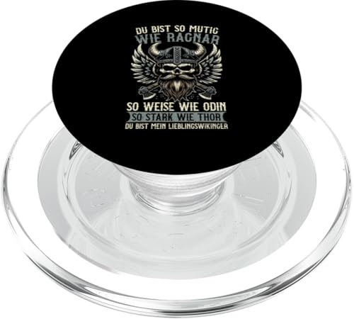 Mutig Wie Ragnar Weise Wie Odin Stark Wie Thor Viking PopSockets PopGrip für MagSafe Mutig Wie Ragnar Weise Wie Odin Stark Wie Thor Viking PopSockets PopGrip für MagSafe von Wikinger Papa Viking Vatertagsgeschenk Lustig