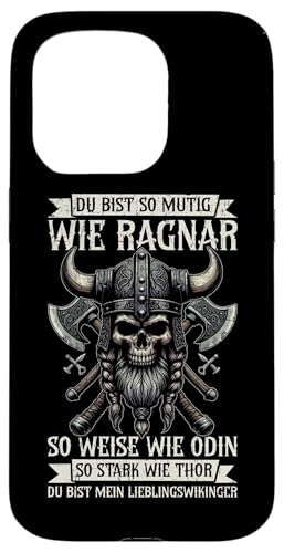 Mutig Wie Ragnar Weise Wie Odin Stark Wie Thor Wikinger Hülle für iPhone 15 Pro Mutig Wie Ragnar Weise Wie Odin Stark Wie Thor Wikinger Hülle für iPhone 15 Pro von Wikinger Papa Viking Vatertagsgeschenk Lustig