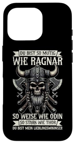 Mutig Wie Ragnar Weise Wie Odin Stark Wie Thor Wikinger Hülle für iPhone 16 Pro Mutig Wie Ragnar Weise Wie Odin Stark Wie Thor Wikinger Hülle für iPhone 16 Pro von Wikinger Papa Viking Vatertagsgeschenk Lustig