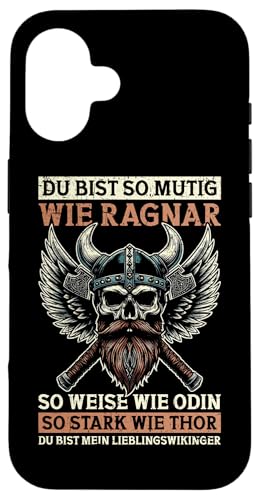 Mutig Wie Ragnar Weise Wie Odin Stark Wie Thor Wikinger Hülle für iPhone 16 Mutig Wie Ragnar Weise Wie Odin Stark Wie Thor Wikinger Hülle für iPhone 16 von Wikinger Papa Viking Vatertagsgeschenk Lustig