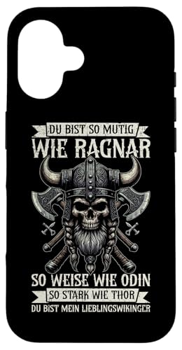 Mutig Wie Ragnar Weise Wie Odin Stark Wie Thor Wikinger Hülle für iPhone 16 Mutig Wie Ragnar Weise Wie Odin Stark Wie Thor Wikinger Hülle für iPhone 16 von Wikinger Papa Viking Vatertagsgeschenk Lustig