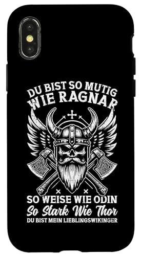 Mutig Wie Ragnar Weise Wie Odin Stark Wie Thor Wikinger Hülle für iPhone X/XS Mutig Wie Ragnar Weise Wie Odin Stark Wie Thor Wikinger Hülle für iPhone X/XS von Wikinger Papa Viking Vatertagsgeschenk Lustig