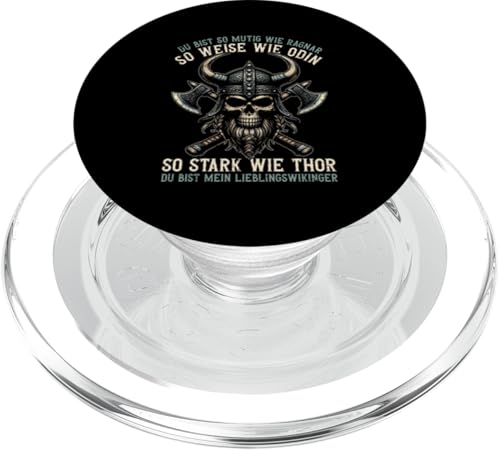 Mutig Wie Ragnar Weise Wie Odin Stark Wie Thor Wikinger Papa PopSockets PopGrip für MagSafe Mutig Wie Ragnar Weise Wie Odin Stark Wie Thor Wikinger Papa PopSockets PopGrip für MagSafe von Wikinger Papa Viking Vatertagsgeschenk Lustig