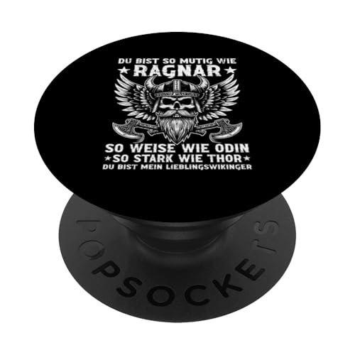Mutig Wie Ragnar Weise Wie Odin Stark Wie Thor Wikinger PopSockets Klebender PopGrip Mutig Wie Ragnar Weise Wie Odin Stark Wie Thor Wikinger PopSockets Klebender PopGrip von Wikinger Papa Viking Vatertagsgeschenk Lustig