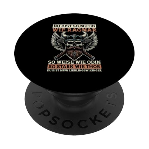 Mutig Wie Ragnar Weise Wie Odin Stark Wie Thor Wikinger PopSockets Klebender PopGrip Mutig Wie Ragnar Weise Wie Odin Stark Wie Thor Wikinger PopSockets Klebender PopGrip von Wikinger Papa Viking Vatertagsgeschenk Lustig