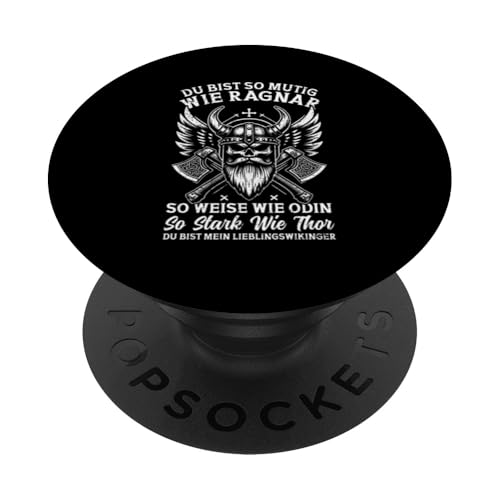 Mutig Wie Ragnar Weise Wie Odin Stark Wie Thor Wikinger PopSockets Klebender PopGrip Mutig Wie Ragnar Weise Wie Odin Stark Wie Thor Wikinger PopSockets Klebender PopGrip von Wikinger Papa Viking Vatertagsgeschenk Lustig