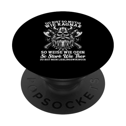 Mutig Wie Ragnar Weise Wie Odin Stark Wie Thor Wikinger PopSockets Klebender PopGrip Mutig Wie Ragnar Weise Wie Odin Stark Wie Thor Wikinger PopSockets Klebender PopGrip von Wikinger Papa Viking Vatertagsgeschenk Lustig