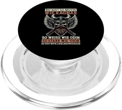 Mutig Wie Ragnar Weise Wie Odin Stark Wie Thor Wikinger PopSockets PopGrip für MagSafe Mutig Wie Ragnar Weise Wie Odin Stark Wie Thor Wikinger PopSockets PopGrip für MagSafe von Wikinger Papa Viking Vatertagsgeschenk Lustig