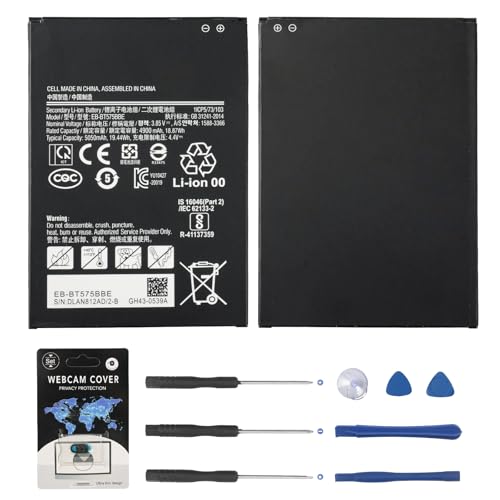 Wikinu 4900mAh EB-BT575BBE Ersatz Akku für Gal'axy Tab Active 3, G T Active 3 8.0, G T Active 3 8.0 2020, SM-T570, SM-T575, SM-T575N, SM-T577,EB-BT575BBE, GH43-05039A Akku 3.85V Wikinu 4900mAh EB-BT575BBE Ersatz Akku für Gal'axy Tab Active 3, G T Active 3 8.0, G T Active 3 8.0 2020, SM-T570, SM-T575, SM-T575N, SM-T577,EB-BT575BBE, GH43-05039A Akku 3.85V von Wikinu