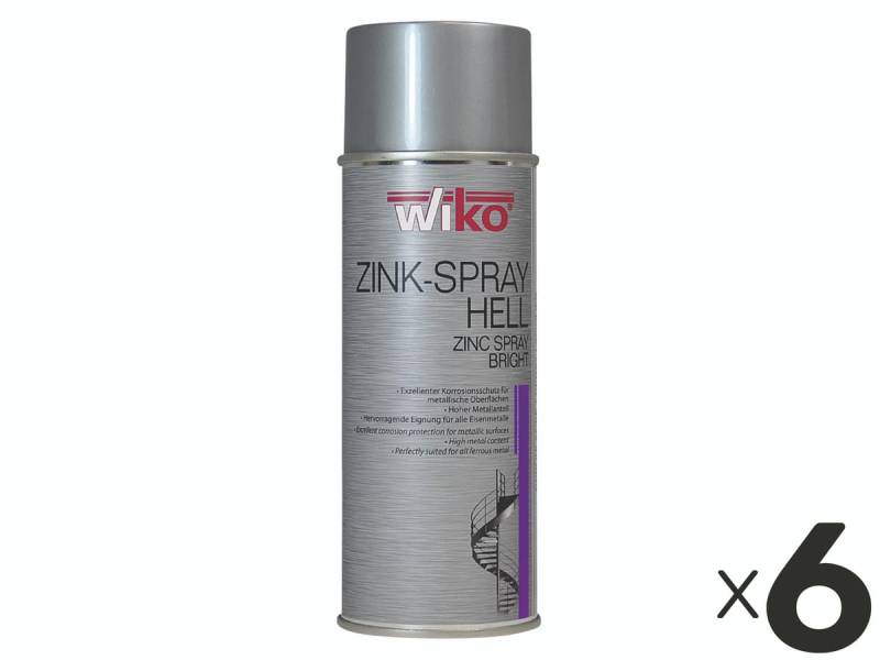 WIKO Zink-Spray hell, 6 Stück von Wiko