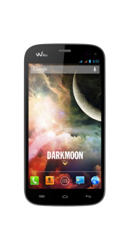 Wiko Darkmoon 11,9 cm (4,7 Zoll) Smartphone (IPS HD-Touchscreen mit Gorilla Glas, Quad-Core, 1,3GHz, Dual-SIM, 8 Megapixel Kamera, 4GB interner Speicher, 1GB RAM, Android 4.2) schwarz von Wiko