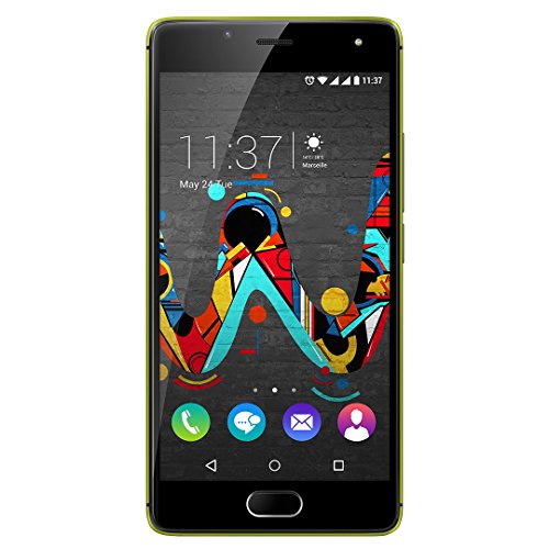 Wiko U Feel Smartphone (12,7 cm (5 Zoll) HD IPS-Display, Fingerabdruck-Sensor, 16 GB interner Speicher, Android 6 Marshmallow) limone-grau von Wiko