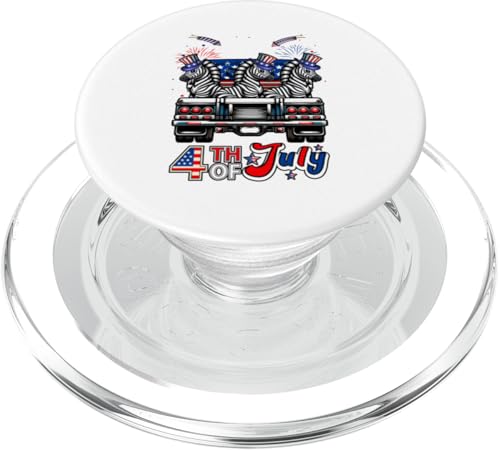 4. Juli US-Flagge Drei niedliche Zebras auf Pickup Truck PopSockets PopGrip für MagSafe 4. Juli US-Flagge Drei niedliche Zebras auf Pickup Truck PopSockets PopGrip für MagSafe von Wild Animal 4th Of July Costume
