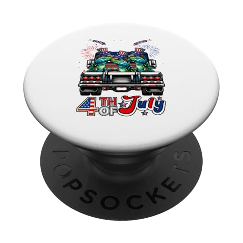 4. Juli US-Flagge Drei süße Eidechsen auf Pickup Truck PopSockets Klebender PopGrip 4. Juli US-Flagge Drei süße Eidechsen auf Pickup Truck PopSockets Klebender PopGrip von Wild Animal 4th Of July Costume