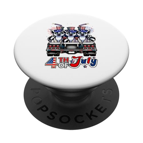 4. Juli US-Flagge Drei süße Lemuren auf Pickup Truck PopSockets Klebender PopGrip 4. Juli US-Flagge Drei süße Lemuren auf Pickup Truck PopSockets Klebender PopGrip von Wild Animal 4th Of July Costume