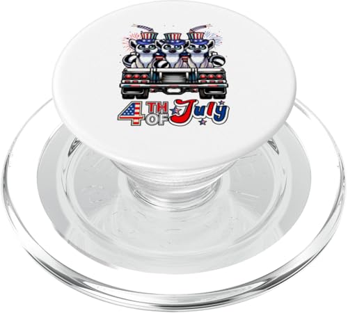4. Juli US-Flagge Drei süße Lemuren auf Pickup Truck PopSockets PopGrip für MagSafe 4. Juli US-Flagge Drei süße Lemuren auf Pickup Truck PopSockets PopGrip für MagSafe von Wild Animal 4th Of July Costume