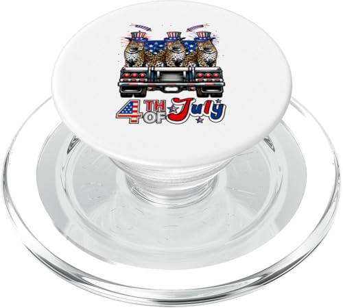 4. Juli US-Flagge Drei süße Leoparden auf Pickup Truck PopSockets PopGrip für MagSafe 4. Juli US-Flagge Drei süße Leoparden auf Pickup Truck PopSockets PopGrip für MagSafe von Wild Animal 4th Of July Costume