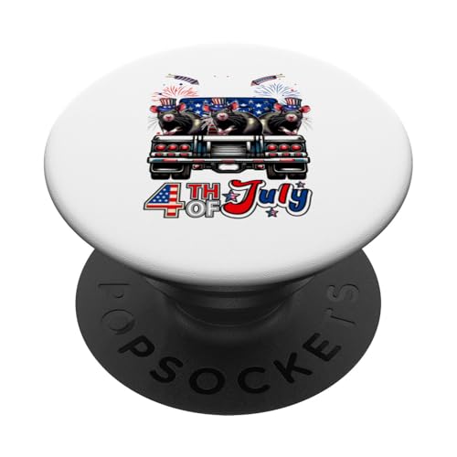 4. Juli US-Flagge Drei süße Ratten auf Pickup Truck PopSockets Klebender PopGrip 4. Juli US-Flagge Drei süße Ratten auf Pickup Truck PopSockets Klebender PopGrip von Wild Animal 4th Of July Costume