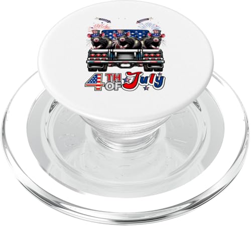 4. Juli US-Flagge Drei süße Ratten auf Pickup Truck PopSockets PopGrip für MagSafe 4. Juli US-Flagge Drei süße Ratten auf Pickup Truck PopSockets PopGrip für MagSafe von Wild Animal 4th Of July Costume