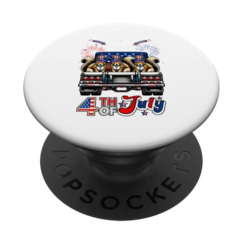 4. Juli US-Flagge drei niedliche Eichhörnchen auf Pickup Truck PopSockets Klebender PopGrip 4. Juli US-Flagge drei niedliche Eichhörnchen auf Pickup Truck PopSockets Klebender PopGrip von Wild Animal 4th Of July Costume