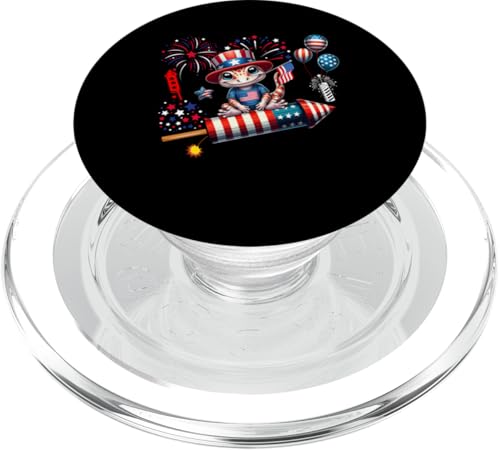Feuerwerkskörper Gecko Reiten US-Flagge 4. Juli Feuerwerk PopSockets PopGrip für MagSafe Feuerwerkskörper Gecko Reiten US-Flagge 4. Juli Feuerwerk PopSockets PopGrip für MagSafe von Wild Animal 4th Of July Costume