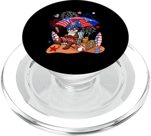 Otter Sonnenbrille Relaxing On Beach 4. Juli US-Flagge PopSockets PopGrip für MagSafe Otter Sonnenbrille Relaxing On Beach 4. Juli US-Flagge PopSockets PopGrip für MagSafe von Wild Animal 4th Of July Costume