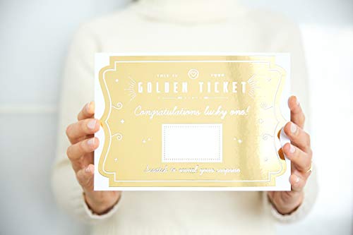 Golden Ticket Rasca Karte – Personalisieren Sie es mit Ihrer Wunschnachricht, Geschenk oder Überraschung von Wild Confetti