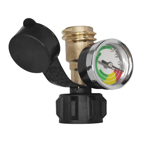 Tank Pressure Gauge – RV Propane Meter, Solid Brass Adapter Valve | Level Sensor For Grills, Fire Pits, Camping Stoves, Fit For Standard Tanks With Type 1/QCC1 Connection, Leak Tank Pressure Gauge – RV Propane Meter, Solid Brass Adapter Valve | Level Sensor For Grills, Fire Pits, Camping Stoves, Fit For Standard Tanks With Type 1/QCC1 Connection, Leak von WildHarmony