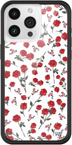 Wildflower Schutzhülle für Apple iPhone 15 Pro Max, Rot, Weiß, Blumen, Rosen, trendig, kokett, schützender schwarzer Bumper, 1,2 m Falltest-Zertifiziert, kleines Unternehmen im Besitz von Frauen Wildflower Schutzhülle für Apple iPhone 15 Pro Max, Rot, Weiß, Blumen, Rosen, trendig, kokett, schützender schwarzer Bumper, 1,2 m Falltest-Zertifiziert, kleines Unternehmen im Besitz von Frauen von Wildflower