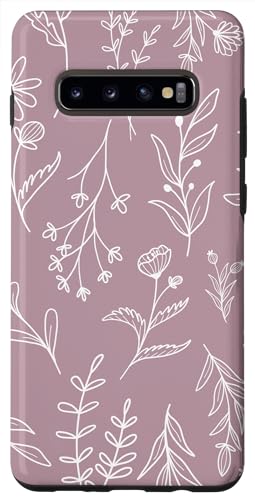 Hülle für Galaxy S10+ Dusty Lilac Wildflower Floral Flower Pattern von Wildflower Designs